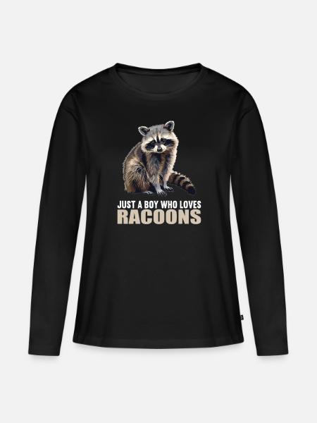 Waschbären Waschbär - Frauen Premium Bio Langarmshirt - Schwarz