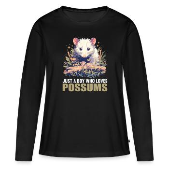 Opossum Opossums - T-shirt manches longues Premium bio Femme - noir - Devant - Julia (174cm)