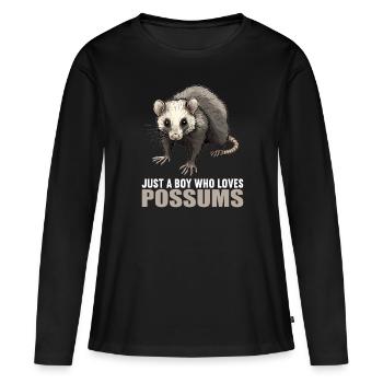 Opossum Opossums - T-shirt manches longues Premium bio Femme - noir - Devant - Julia (174cm)