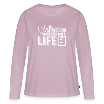 Funny Physician Assistant Life - Women's Premium Organic Long Sleeve Shirt - dusky pink - Front - Julia (174cm)