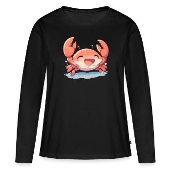 Crabe Crabe - T-shirt manches longues Premium bio Femme - noir - Devant - Julia (174cm)
