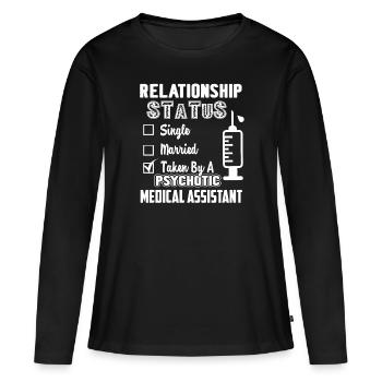 Medical Assistant Relationship - Women's Premium Organic Long Sleeve Shirt - black - Front - Julia (174cm)
