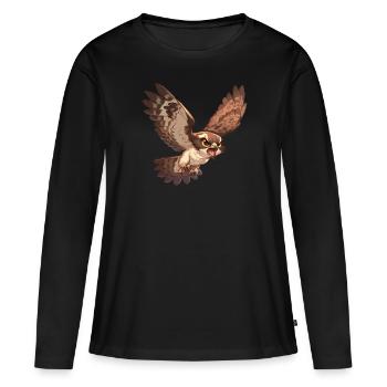 Faucons Faucon - T-shirt manches longues Premium bio Femme - noir - Devant - Julia (174cm)