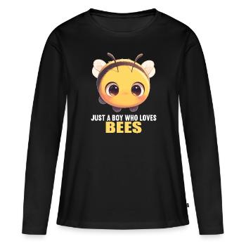 Bienen Biene - Frauen Premium Bio Langarmshirt - Schwarz - Vorne - Julia (174cm)