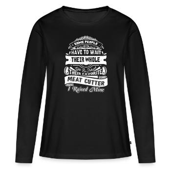 Meat Cutter Proud Meat Cutter Parent - Women's Premium Organic Long Sleeve Shirt - black - Front - Julia (174cm)