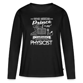 Physicist In Love With A Physicist - Women's Premium Organic Long Sleeve Shirt - black - Front - Julia (174cm)