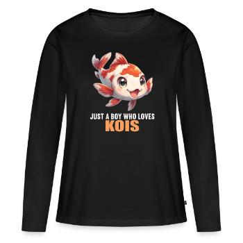Koi Koi Carpe - T-shirt manches longues Premium bio Femme - noir - Devant - Julia (174cm)
