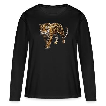 Jaguars Jaguar - T-shirt manches longues Premium bio Femme - noir - Devant - Julia (174cm)