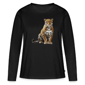 Jaguars Jaguar - T-shirt manches longues Premium bio Femme - noir - Devant - Julia (174cm)