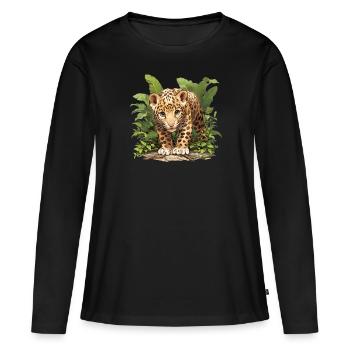 Jaguars Jaguar - T-shirt manches longues Premium bio Femme - noir - Devant - Julia (174cm)