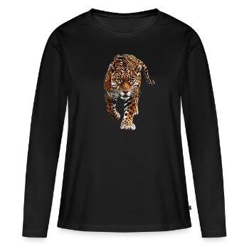 Jaguars Jaguar - T-shirt manches longues Premium bio Femme - noir - Devant - Julia (174cm)