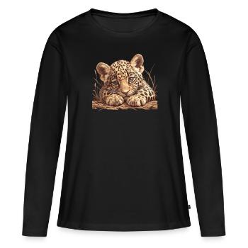 Jaguars Jaguar - T-shirt manches longues Premium bio Femme - noir - Devant - Julia (174cm)