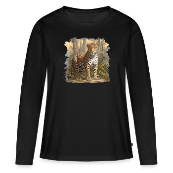 Jaguars Jaguar - T-shirt manches longues Premium bio Femme - noir - Devant - Julia (174cm)