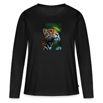Jaguars Jaguar - T-shirt manches longues Premium bio Femme - noir - Devant - Julia (174cm)