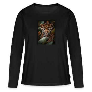 Jaguars Jaguar - T-shirt manches longues Premium bio Femme - noir - Devant - Julia (174cm)