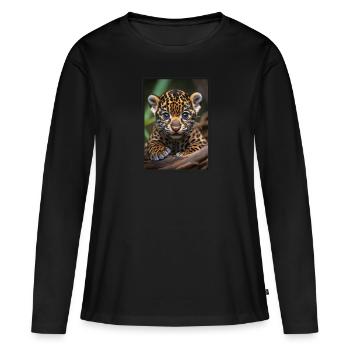 Jaguars Jaguar - T-shirt manches longues Premium bio Femme - noir - Devant - Julia (174cm)