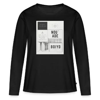 Affiche d’architecture moderne - T-shirt manches longues Premium bio Femme - noir - Devant - Julia (174cm)
