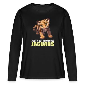 Jaguars Jaguar - T-shirt manches longues Premium bio Femme - noir - Devant - Julia (174cm)