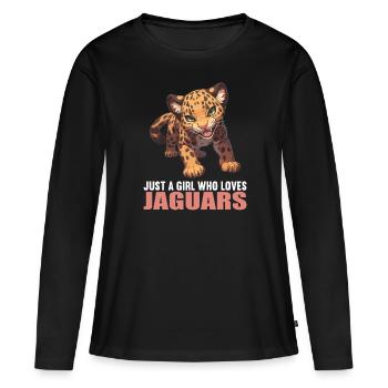 Jaguars Jaguar - T-shirt manches longues Premium bio Femme - noir - Devant - Julia (174cm)