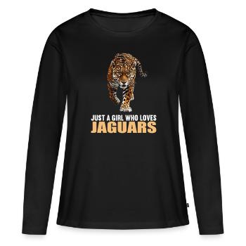 Jaguars Jaguar - T-shirt manches longues Premium bio Femme - noir - Devant - Julia (174cm)