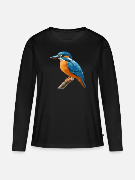 Eisvögel Eisvogel - Frauen Premium Bio Langarmshirt - Schwarz