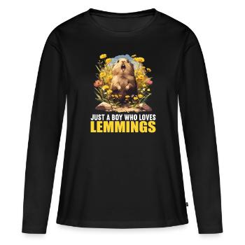 Lemmings Lemming - T-shirt manches longues Premium bio Femme - noir - Devant - Julia (174cm)