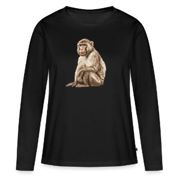 Macaque Macaque - Women's Premium Organic Long Sleeve Shirt - black - Front - Julia (174cm)