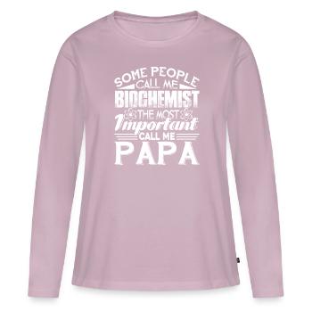 Biochemist Biochemist Papa - Women's Premium Organic Long Sleeve Shirt - dusky pink - Front - Julia (174cm)