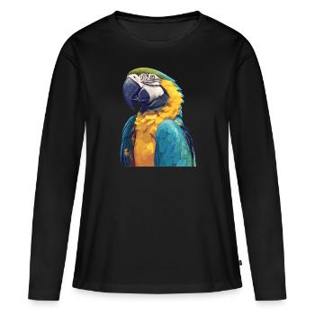 L’ère de l’ara - T-shirt manches longues Premium bio Femme - noir - Devant - Julia (174cm)