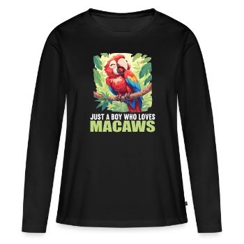 L’ère de l’ara - T-shirt manches longues Premium bio Femme - noir - Devant - Julia (174cm)