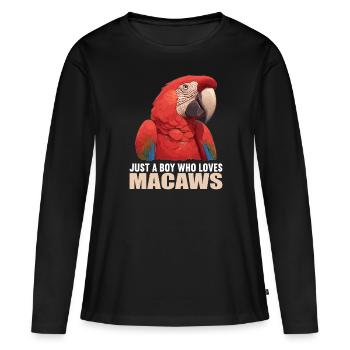 L’ère de l’ara - T-shirt manches longues Premium bio Femme - noir - Devant - Julia (174cm)
