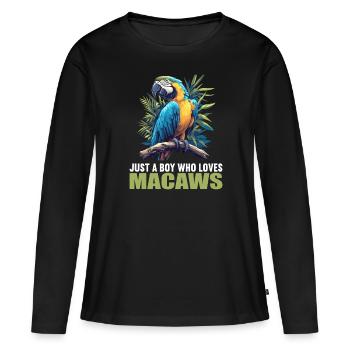 L’ère de l’ara - T-shirt manches longues Premium bio Femme - noir - Devant - Julia (174cm)