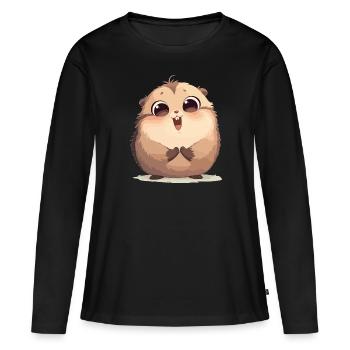 Marmottes Marmottes - T-shirt manches longues Premium bio Femme - noir - Devant - Julia (174cm)