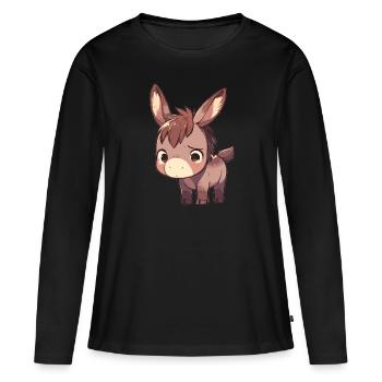 Mules Mule - Women's Premium Organic Long Sleeve Shirt - black - Front - Julia (174cm)