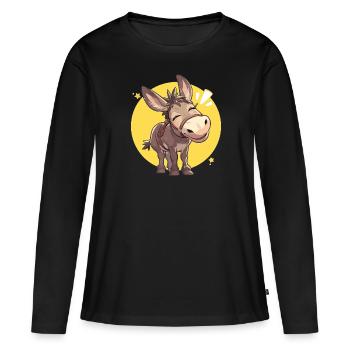 Mules Mule - Women's Premium Organic Long Sleeve Shirt - black - Front - Julia (174cm)