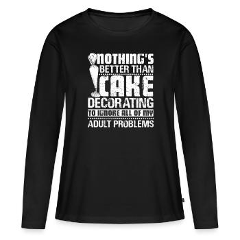 Cake Decorator Funny Cake Decorator - Women's Premium Organic Long Sleeve Shirt - black - Front - Julia (174cm)
