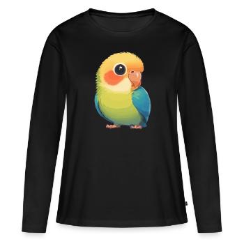 Perroquet Perroquet Perroquet - T-shirt manches longues Premium bio Femme - noir - Devant - Julia (174cm)