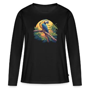 Perroquet Perroquet Perroquet - T-shirt manches longues Premium bio Femme - noir - Devant - Julia (174cm)
