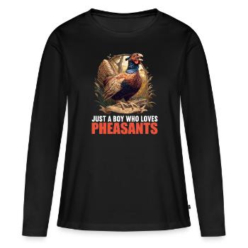 Faisans Faisan - T-shirt manches longues Premium bio Femme - noir - Devant - Julia (174cm)