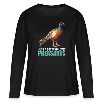 Faisans Faisan - T-shirt manches longues Premium bio Femme - noir - Devant - Julia (174cm)