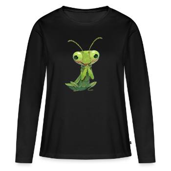 Praying mantises Praying mantis - Women's Premium Organic Long Sleeve Shirt - black - Front - Julia (174cm)