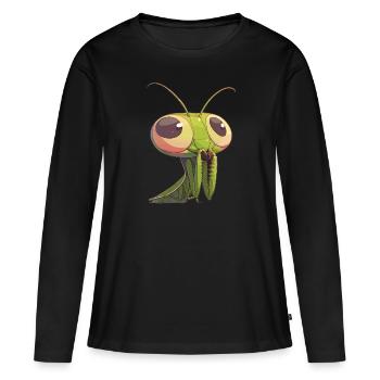 Praying mantises Praying mantis - Women's Premium Organic Long Sleeve Shirt - black - Front - Julia (174cm)
