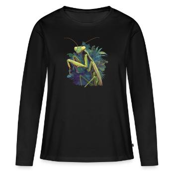 Praying mantises Praying mantis - Women's Premium Organic Long Sleeve Shirt - black - Front - Julia (174cm)