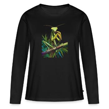 Praying mantises Praying mantis - Women's Premium Organic Long Sleeve Shirt - black - Front - Julia (174cm)