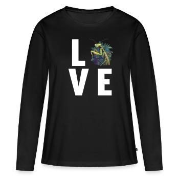 Praying mantises Praying mantis - Women's Premium Organic Long Sleeve Shirt - black - Front - Julia (174cm)