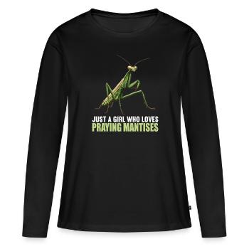 Praying mantises Praying mantis - Women's Premium Organic Long Sleeve Shirt - black - Front - Julia (174cm)