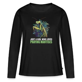 Praying mantises Praying mantis - Women's Premium Organic Long Sleeve Shirt - black - Front - Julia (174cm)