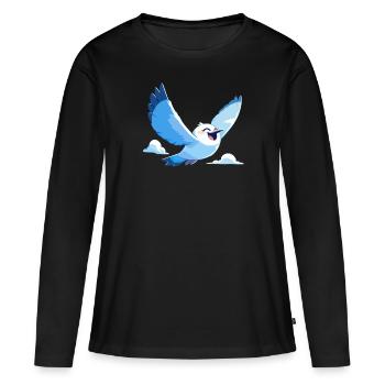 Möwen Möwe - Frauen Premium Bio Langarmshirt - Schwarz - Vorne - Julia (174cm)