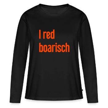 I red boarisch - Women's Premium Organic Long Sleeve Shirt - black - Front - Julia (174cm)