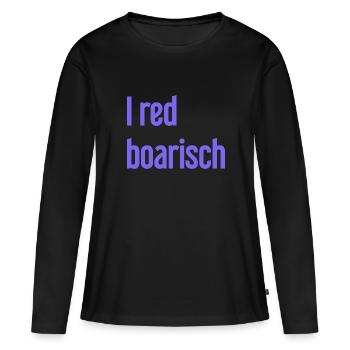 I red boarisch - Women's Premium Organic Long Sleeve Shirt - black - Front - Julia (174cm)